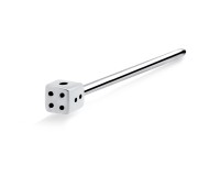 Little Dice Shaped Silver Straight Nose Stud NSKA-1027